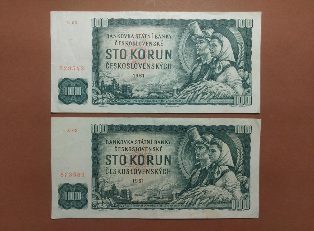 100 Kčs 1961 - PĚKNÉ STAVY