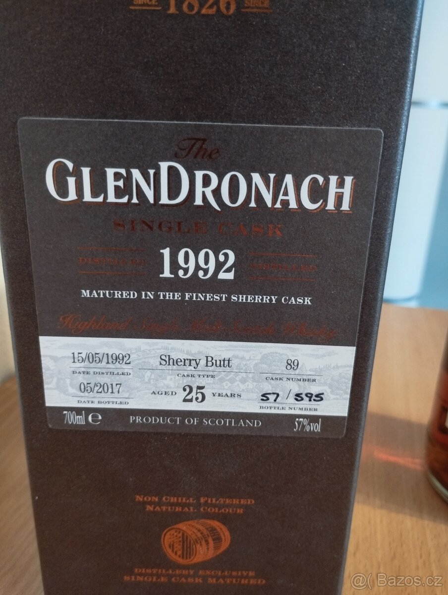 Whisky Glendronach 1992 25 year old cask #89