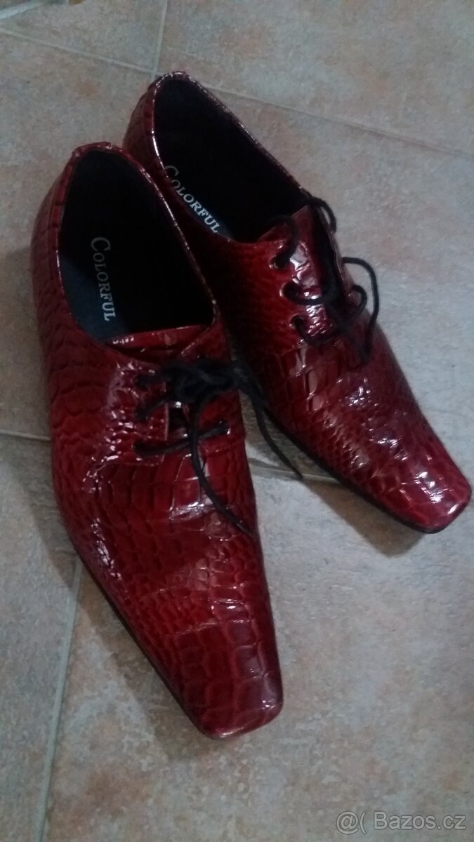 Pánské polobotky Colorful vel.44 Elegantní lakovky