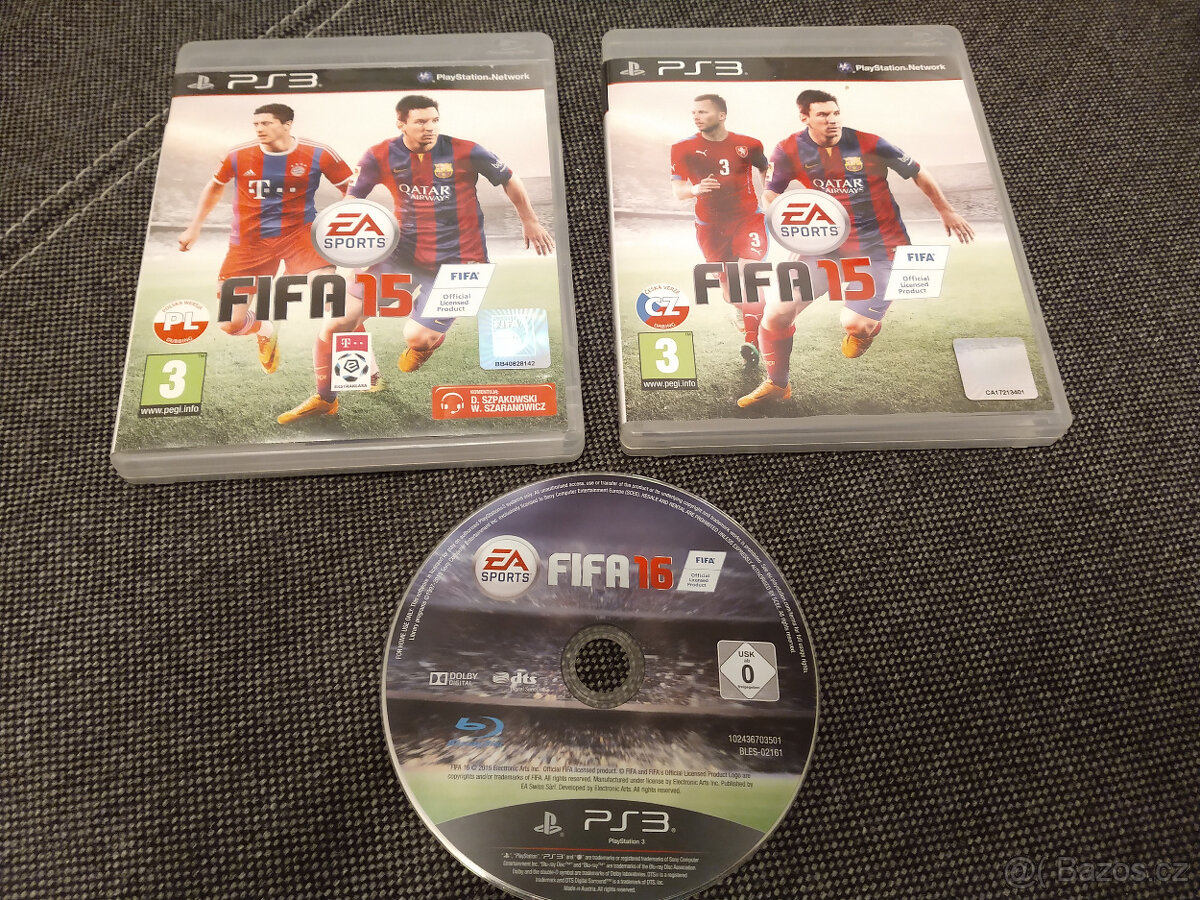 2x FIFA 15 (CZ+PL) + FIFA 16 (jen disk)