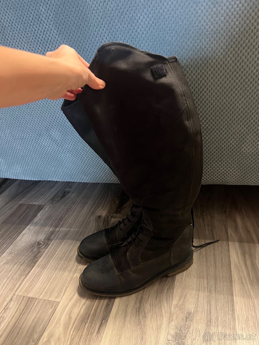 Jezdecké zimní boty HKM Stockholm Winter černé