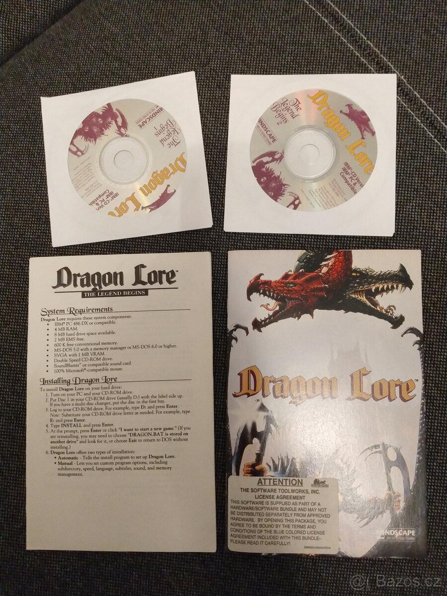 Dragon Lore - The Legend Begins (1994) - PC hra s manuálem