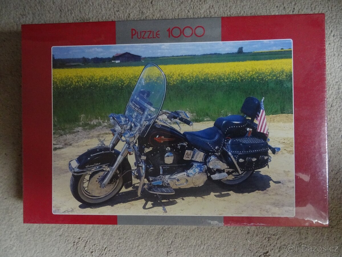 Puzzle 1000 dílků motocykl Harley Davidson