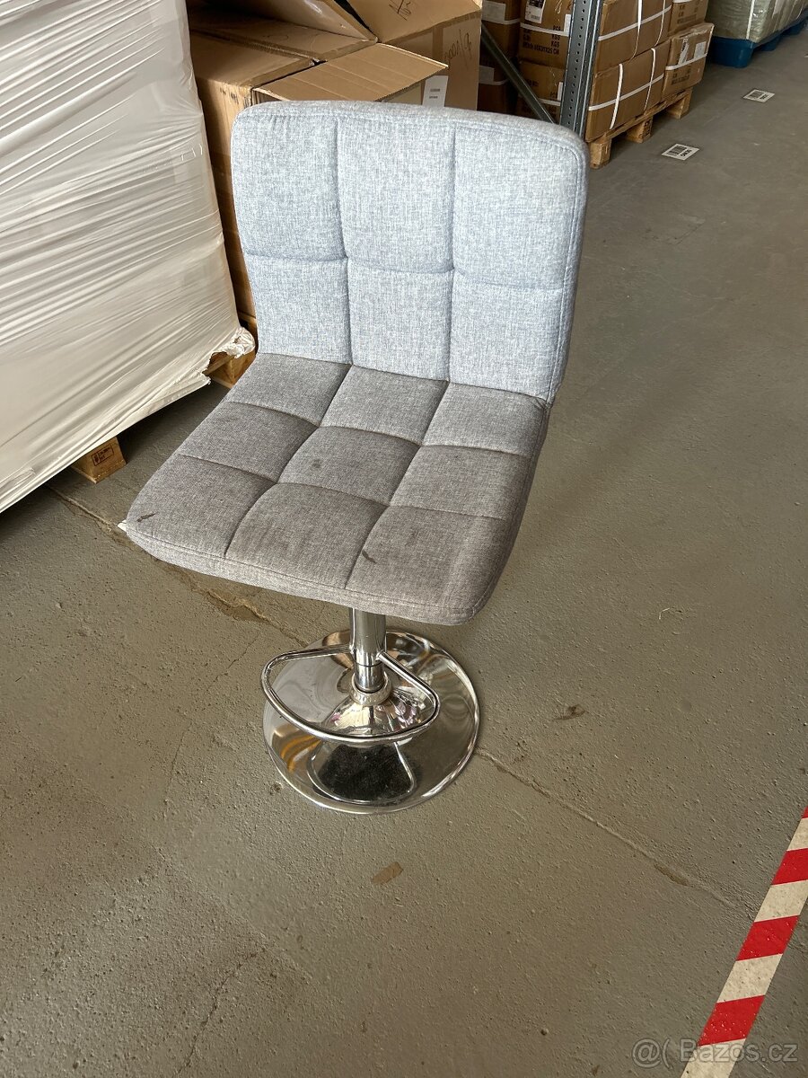 Barová židle, šedá