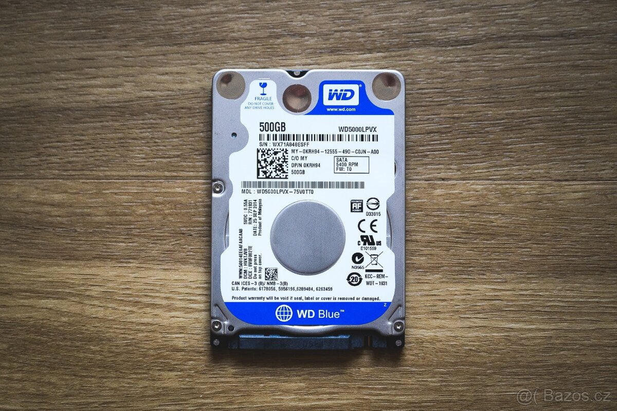 HDD WD Blue 500 GB 5400 ot. 2,5 "