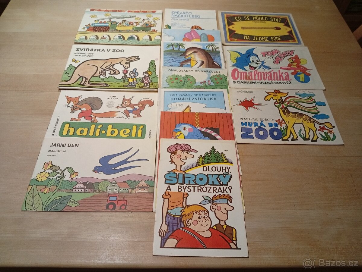 Staré omalovánky - 14 ks - konvolut