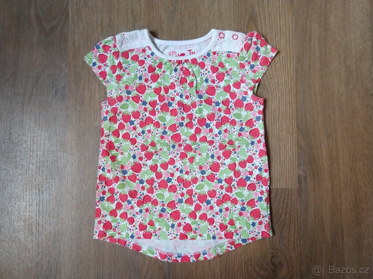 Dívčí trička s krátkým rukávem vel. 86