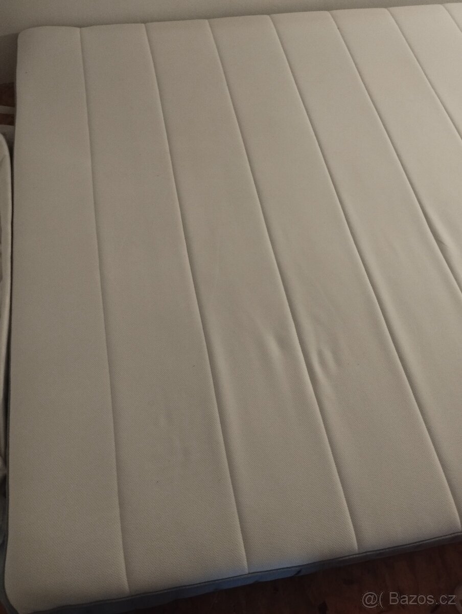 Matrace s taštičkovými pružinami, tvrdá/sv.modrá,