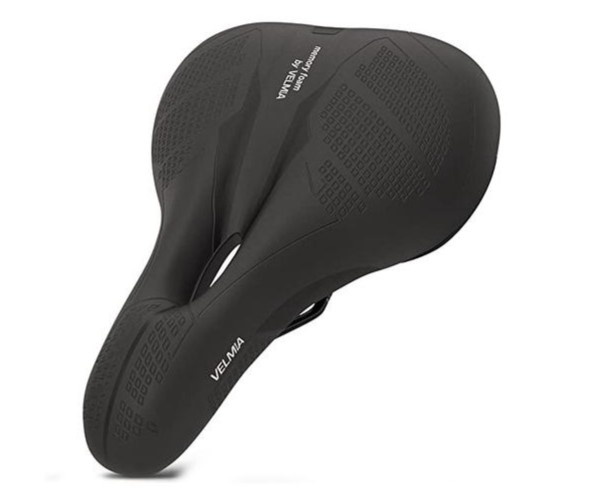 Nové sedlo na kolo Velmia černé paměťová pěna