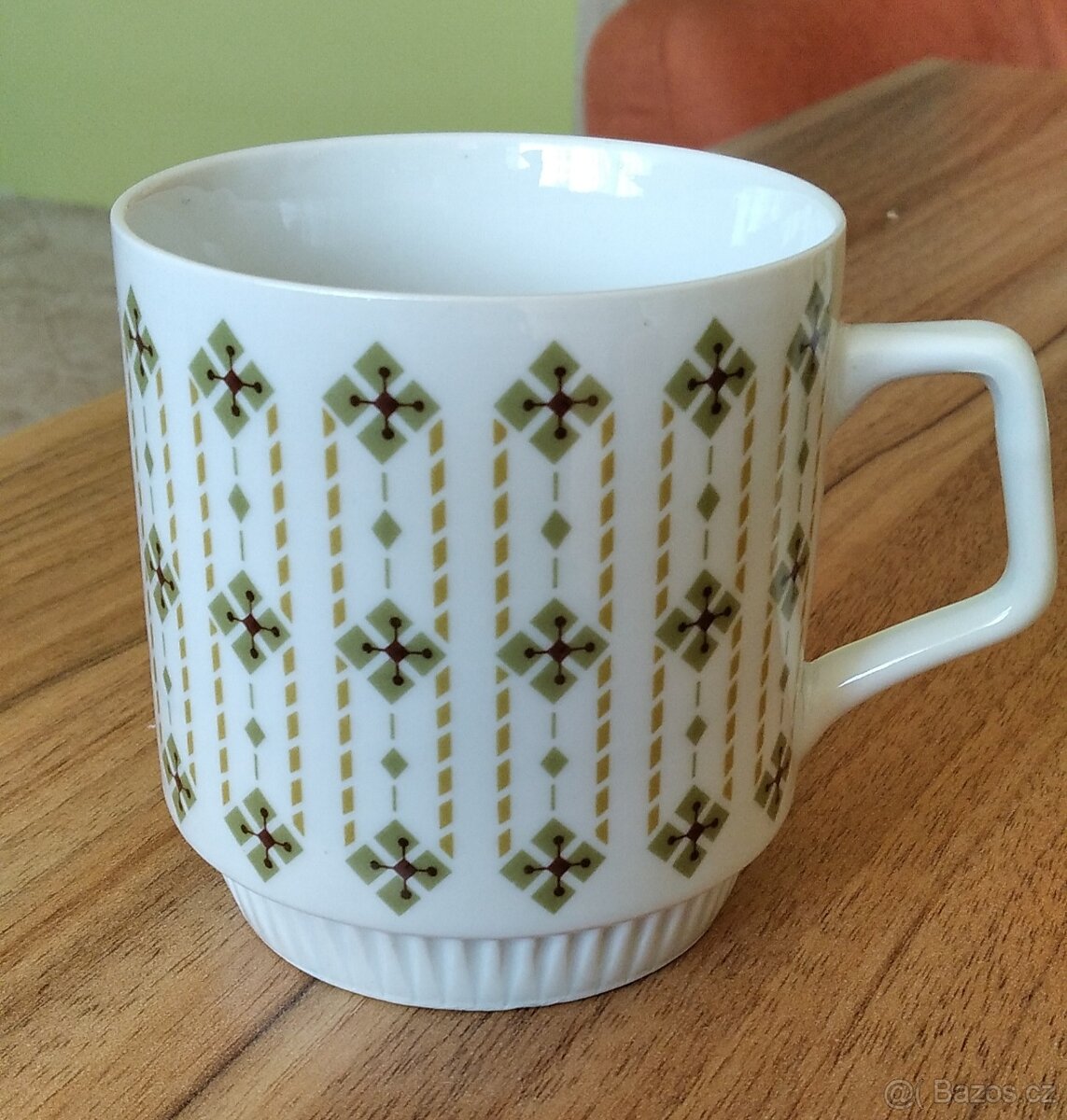 Retro hrnek Dubí - čtyřlístky TOP stav