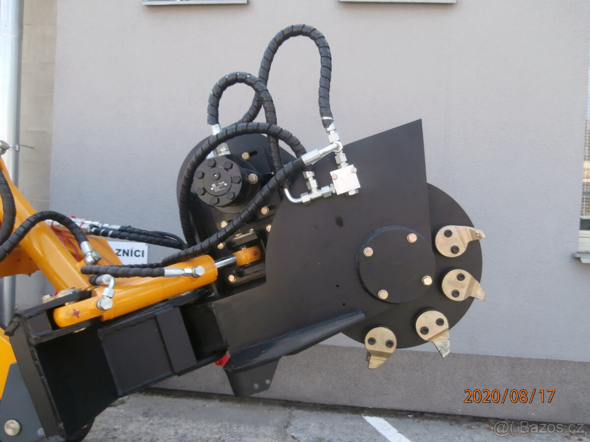 fréza na pařezy hydraulická na mini nakladače