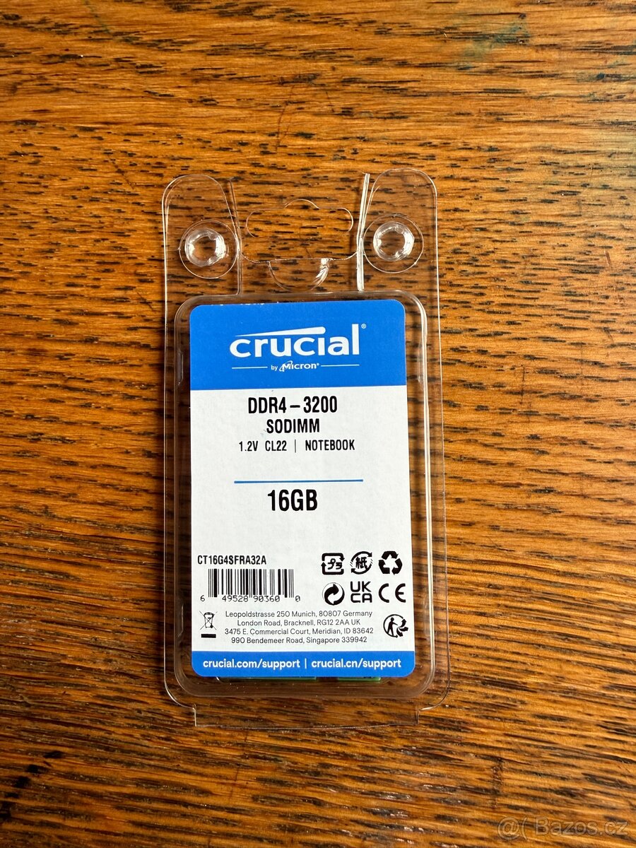 Operační paměť ram 2×8 do notebooku