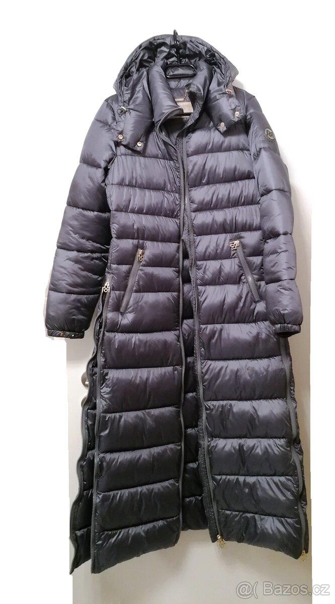 luxusní dámský dlouhý prošívaný kabát, Rinascimento, S/M