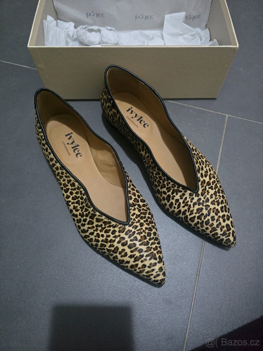 Prémiové dámské lodičky Sony 42 – leopard – nové