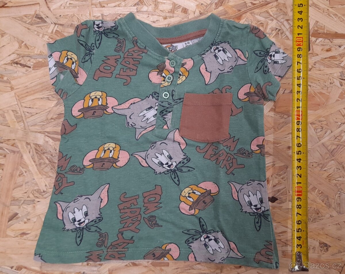 Trička s kr. rukávem vel. 74, 80 a 86