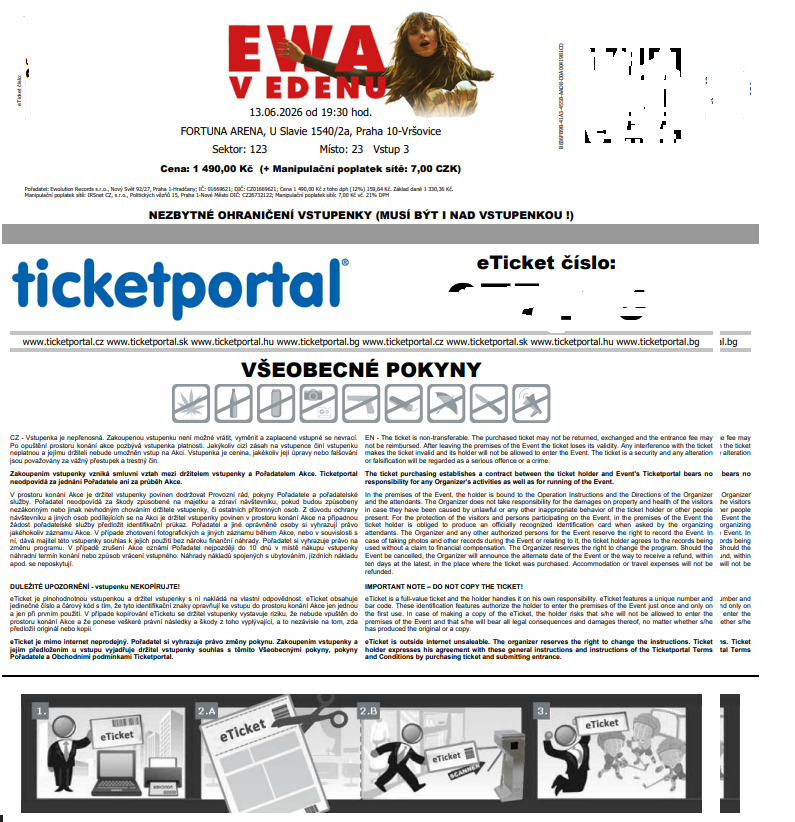 Koncert EWA V EDENU, sobota 13.6., 2 ks.