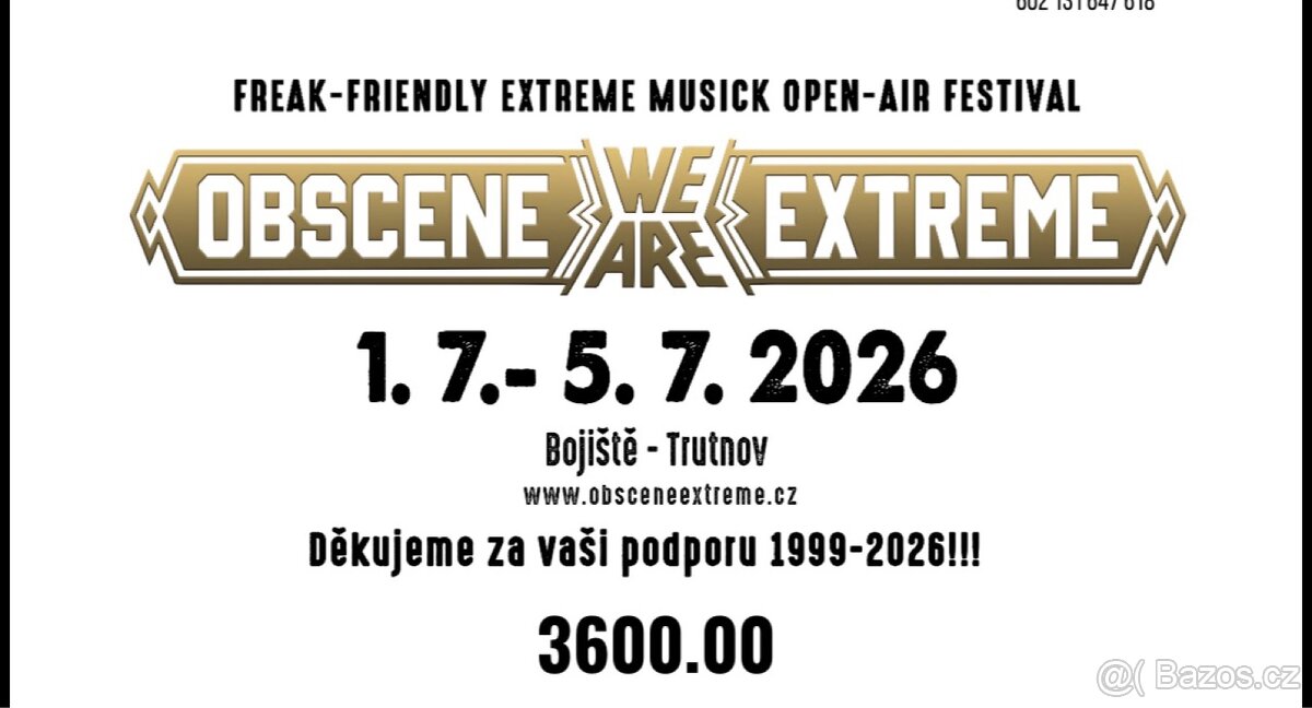 Lístek Obscene Extreme