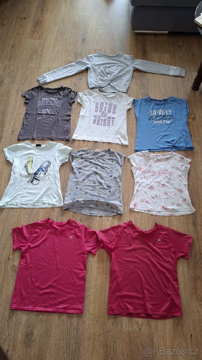 Tričko, crop-top 9 ks vše za 100 Kč