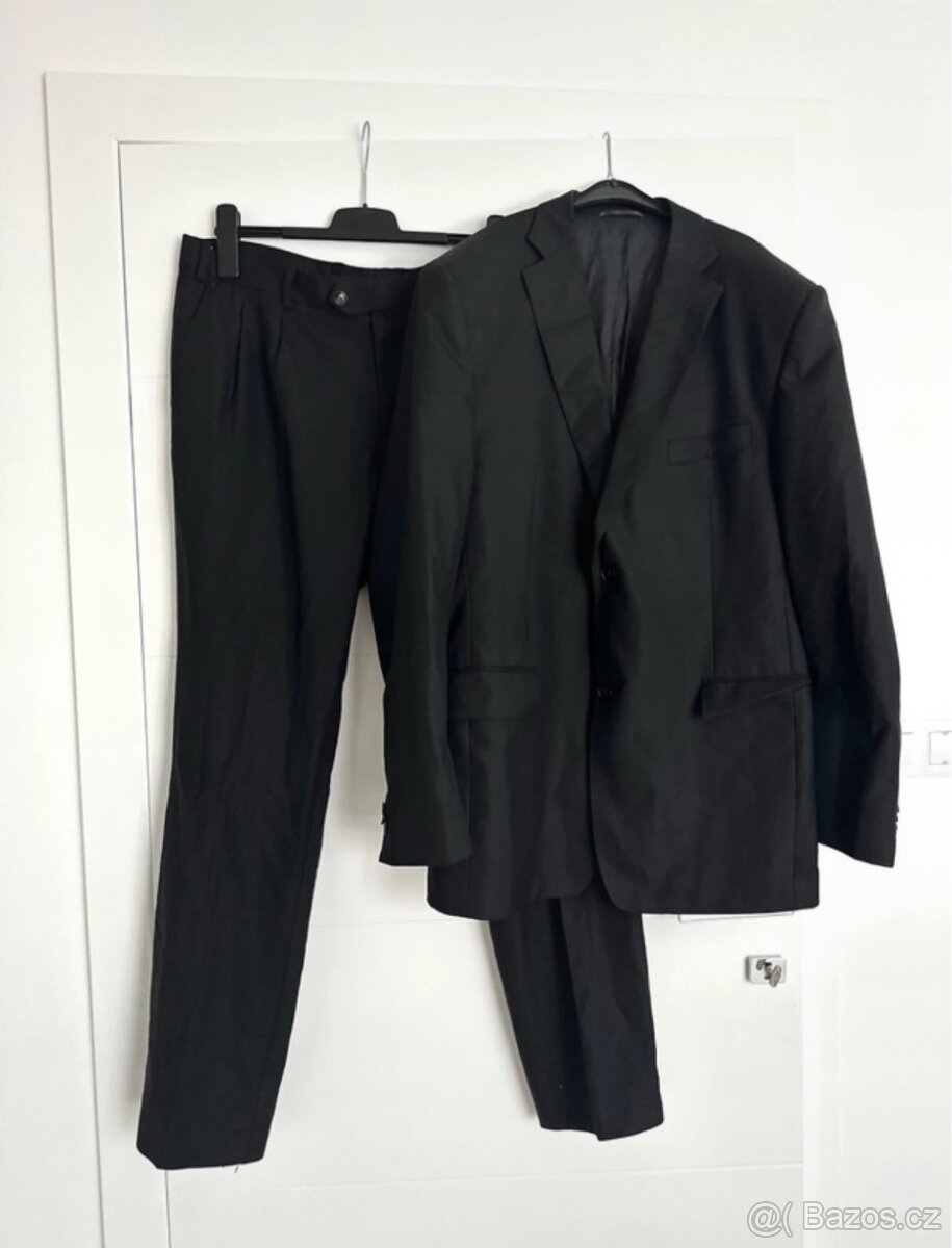 Společenský oblek sako kalhoty 54 XL