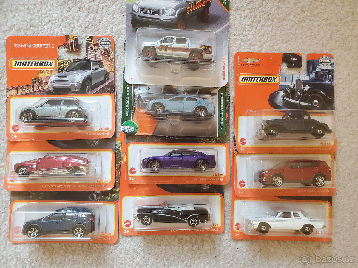 MATCHBOX 10KS - HONDA CHEVY DODGE BUICK MAZDA SUBARU MINI CA