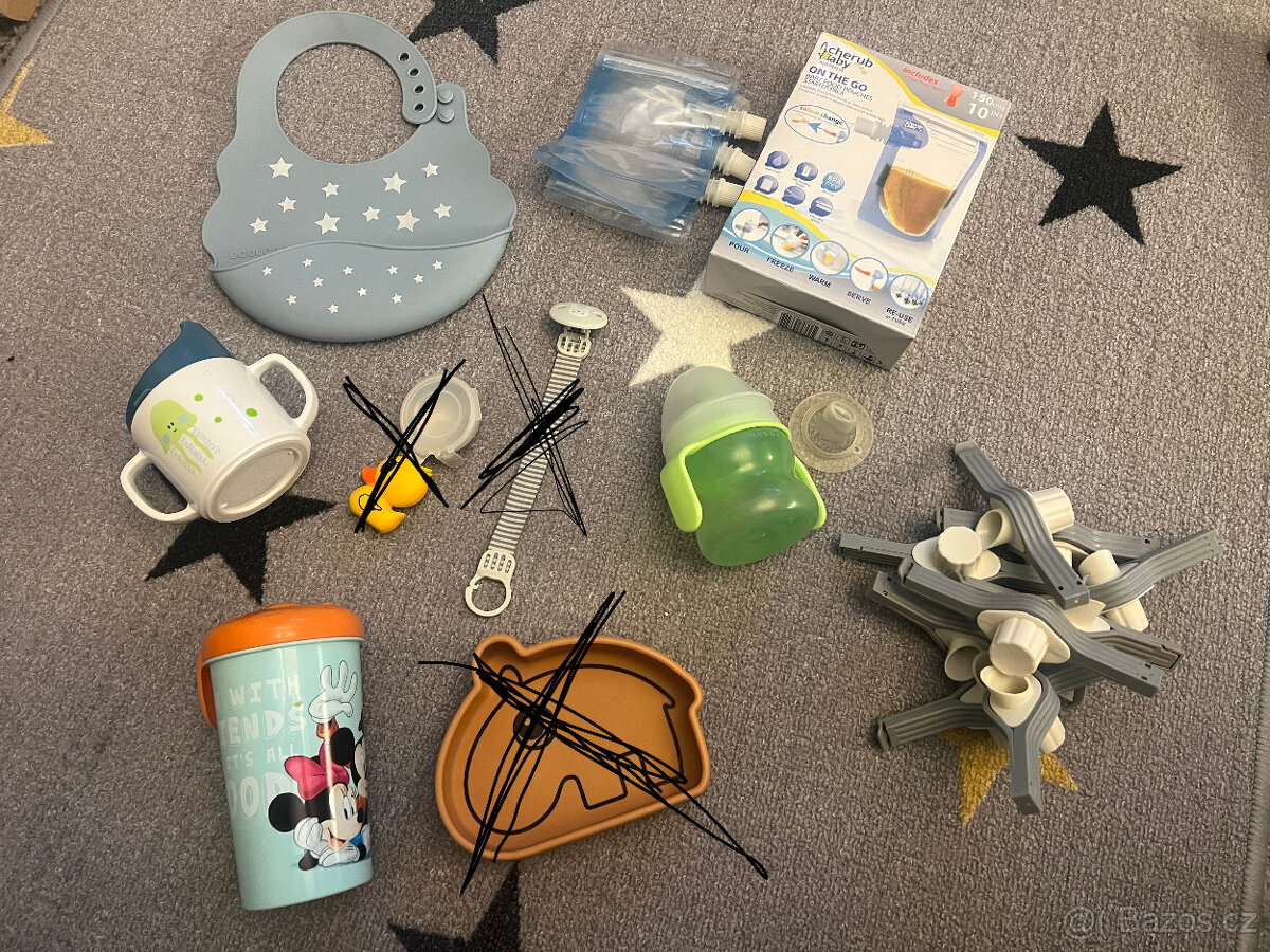 dětské nádobí-hrnky, bryndák...