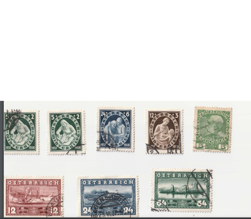 Staré poštovní známky RU mezivalecne Rakousko