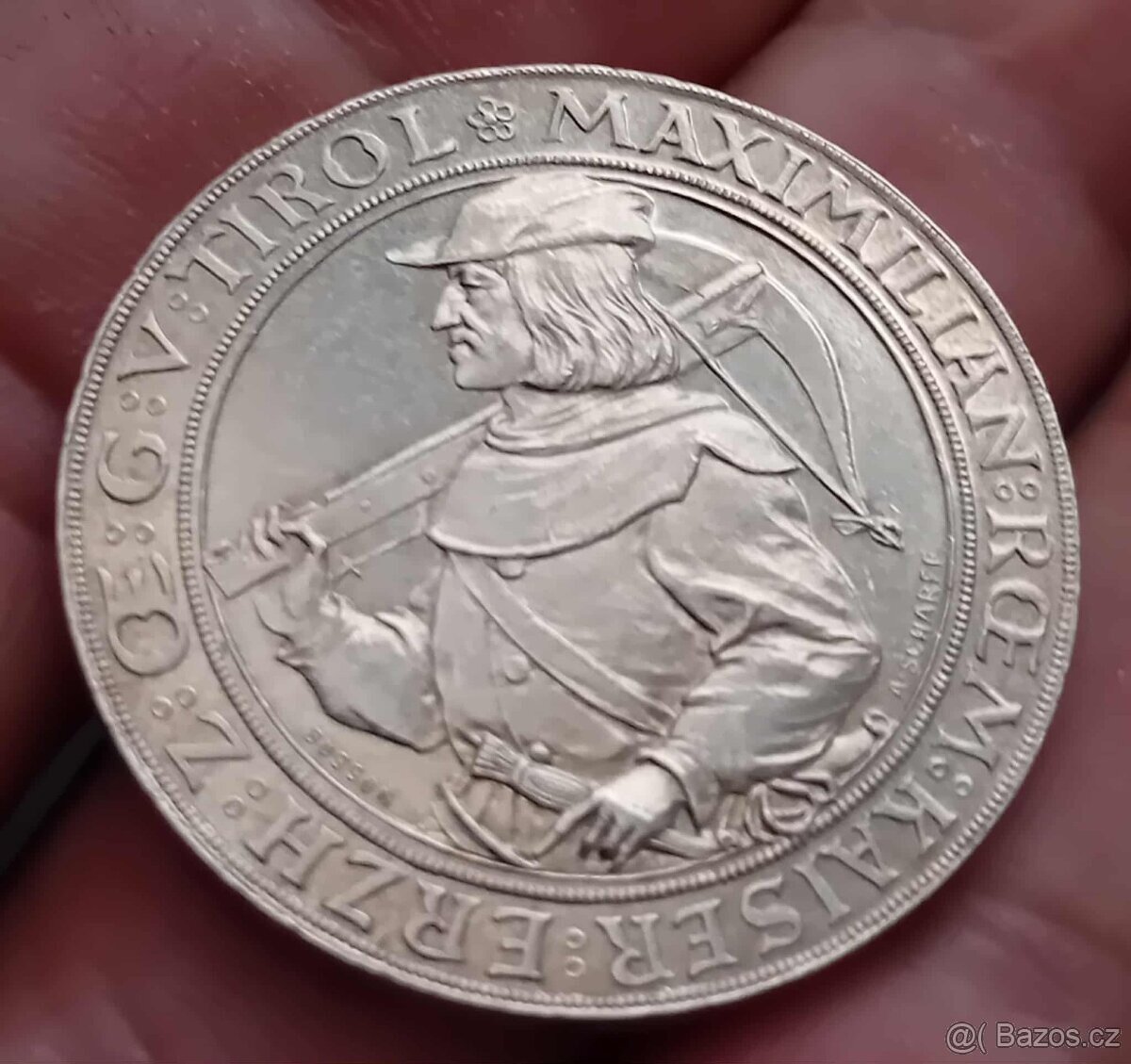 Vzácný stříbrný 2 zlatník 1885 Střelby Innsbruck