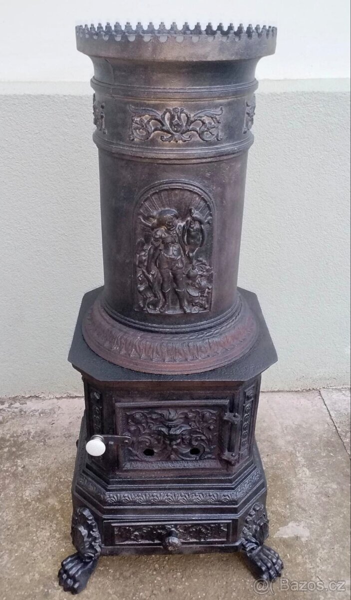 Starožitná litinová kamna