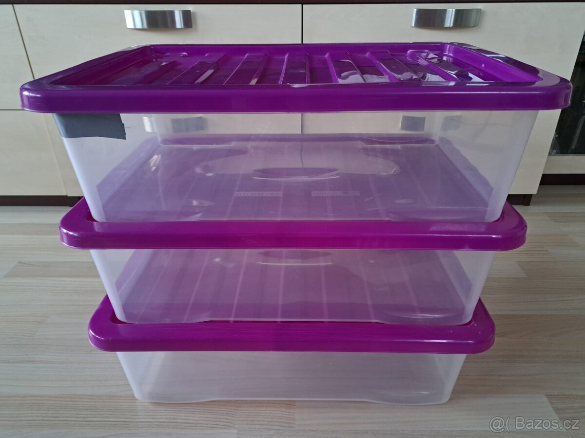 Set úložných boxů pod postýlku