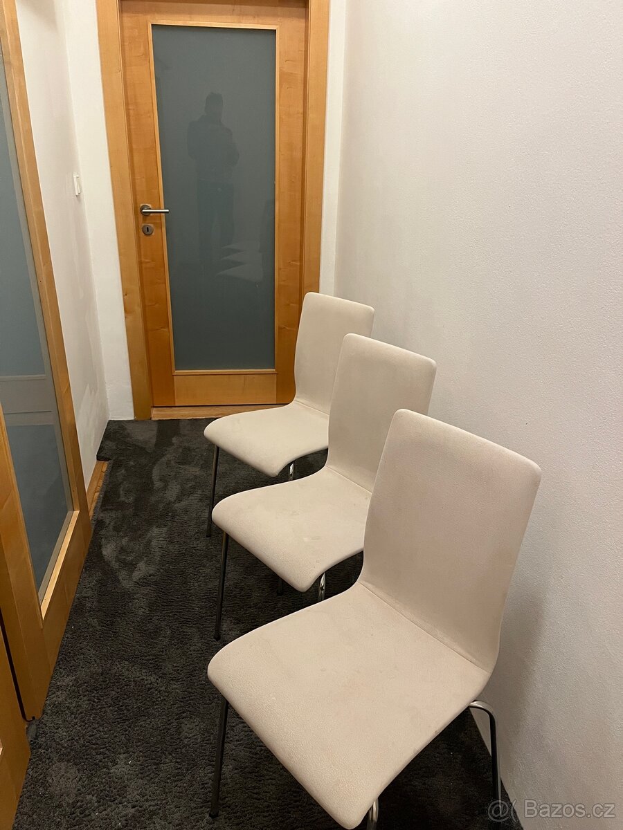 Židle 4 ks, kuchyňské židle, polstrované