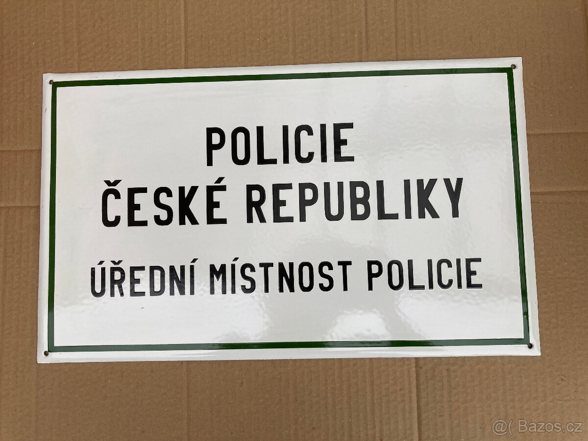Cedule smaltovaná POLICIE 1.800 kč