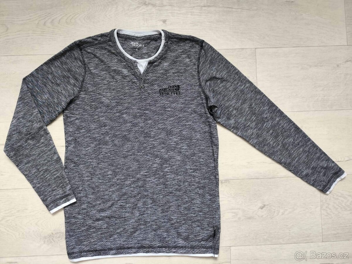Pánské/chlapecké melírované triko Jean Pascale vel. S