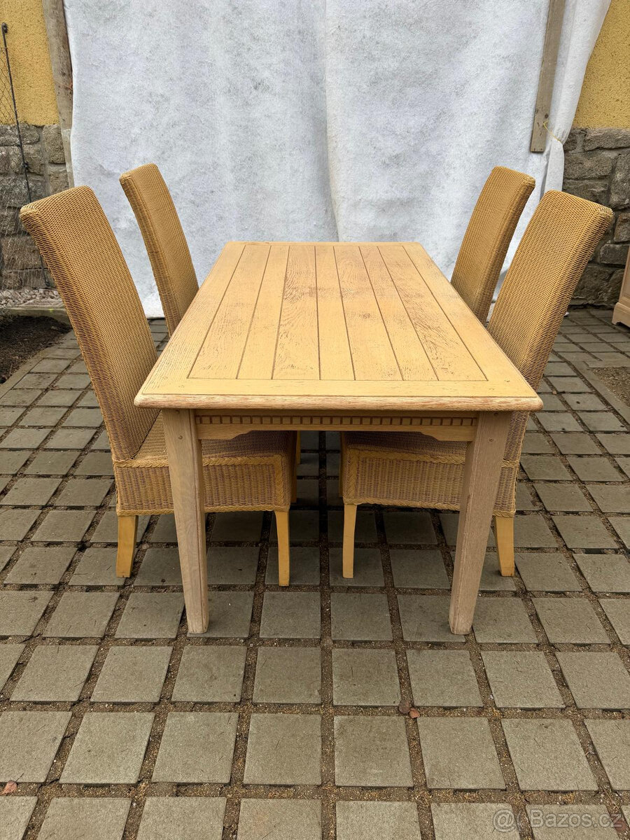 Jídelní stůl dřevěný světle hnědý 88x160, výška 75 cm