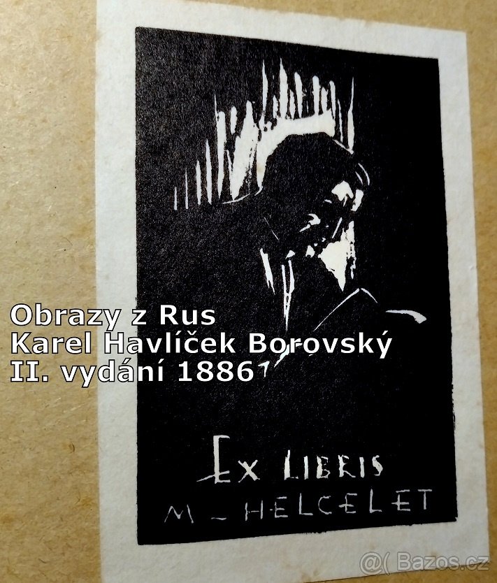 Ex Libris - Mojmír Helcelet - vlepený v knize