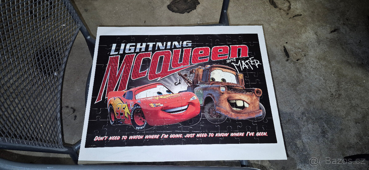 2ks Puzzle Auta Blesk MCqueen (Cars)