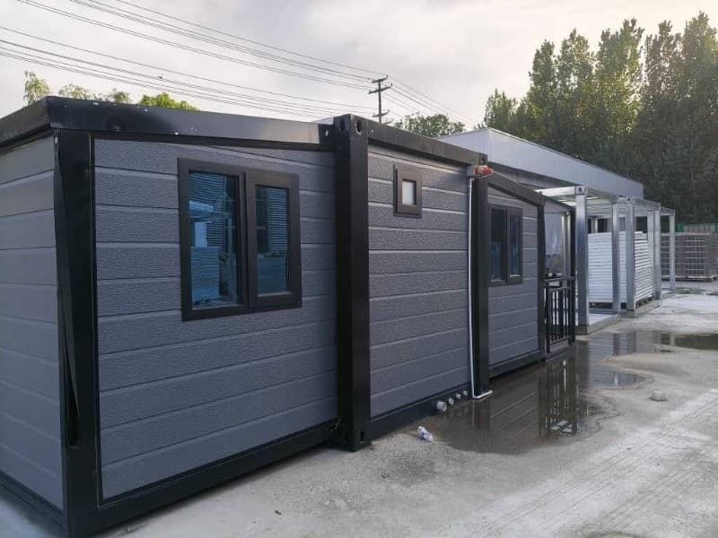 Mobilní domek 2+1 – dekor šedé/hnědé dřevo