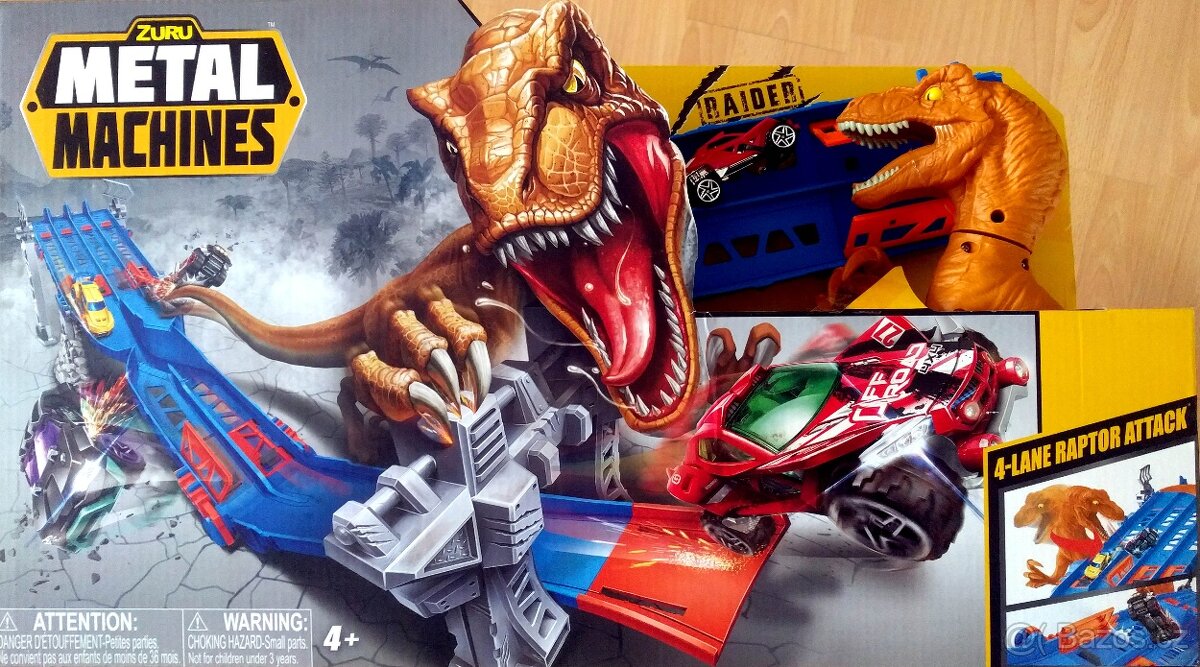 Autodráha T-REX Attack od ZURU Metal Machines nová