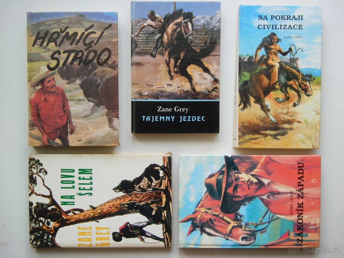 ZANE GREY:9 románů+Colorado Western+G.F.Unger a další