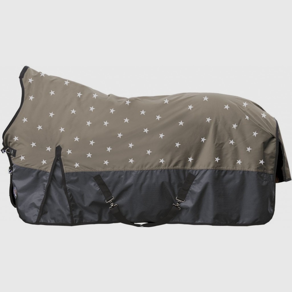 Výběhová deka HKM 600D Stars Highneck + flees 155 cm