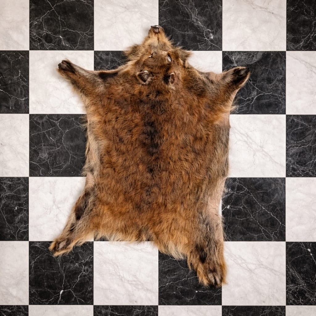 Kůže z divočáka – přírodní, dekorace