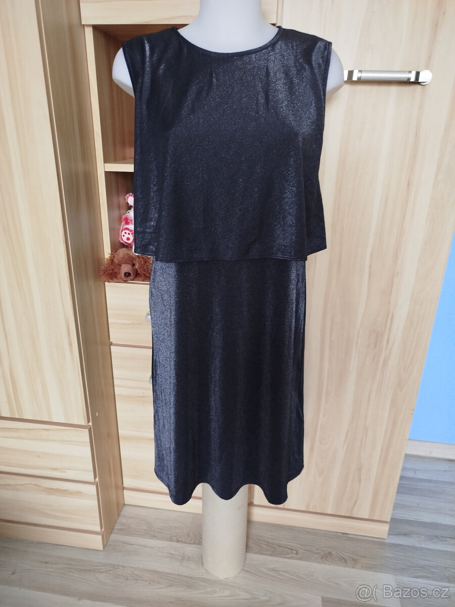 černé, třpytivé šaty, zn.Camaïeu