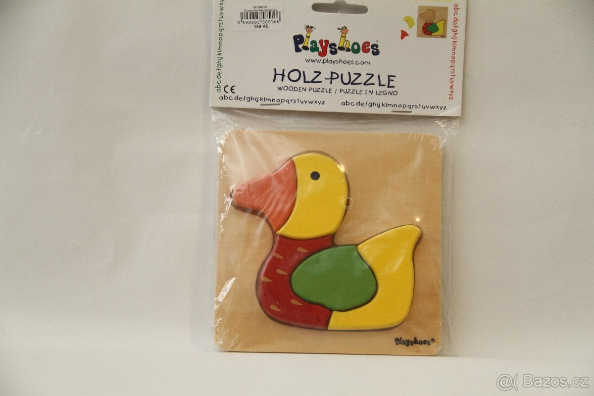 Dřevěné puzzle kachnička zn. Playshoes - NOVÉ