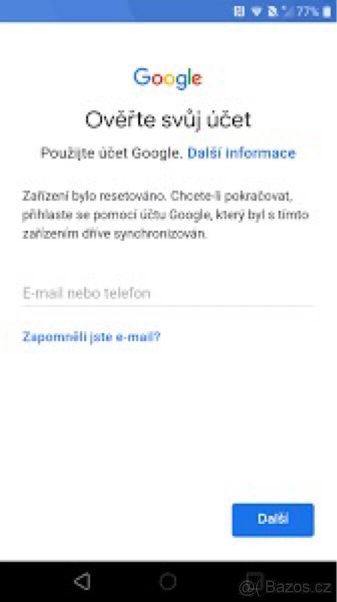 Odblokovane telefony Google uctem