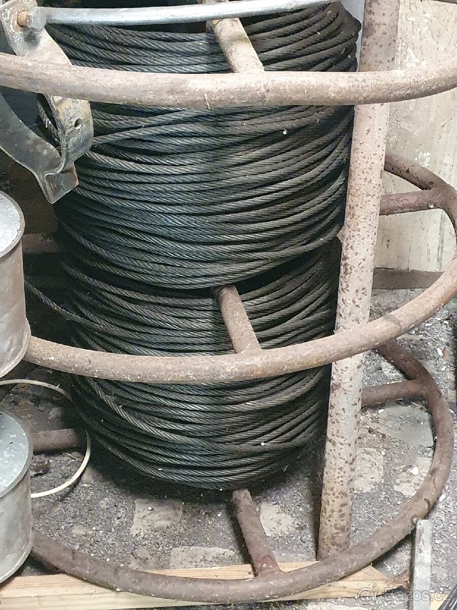 Ocelové lano pozinkované 9mm např. pro naviják - i po kusech