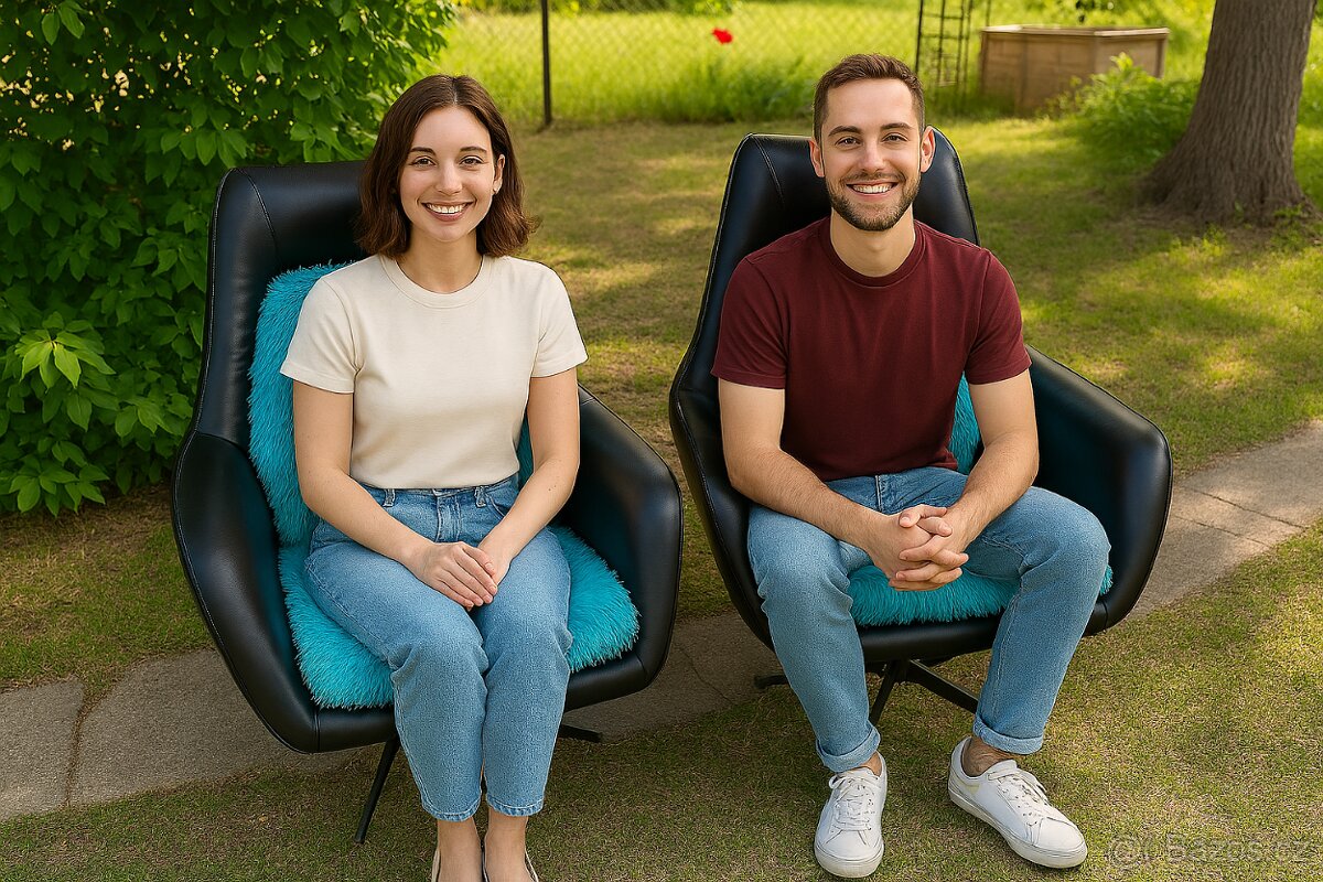 Retro křesla 2ks otočná