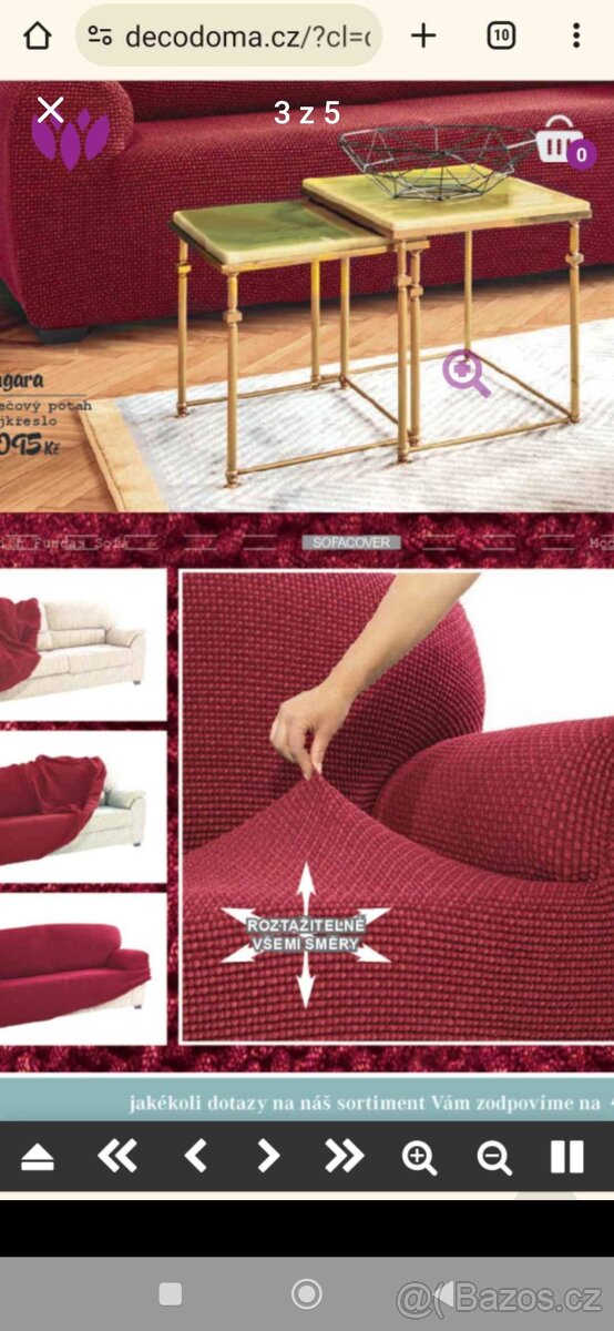 Potah na rohovou sedací soupravu