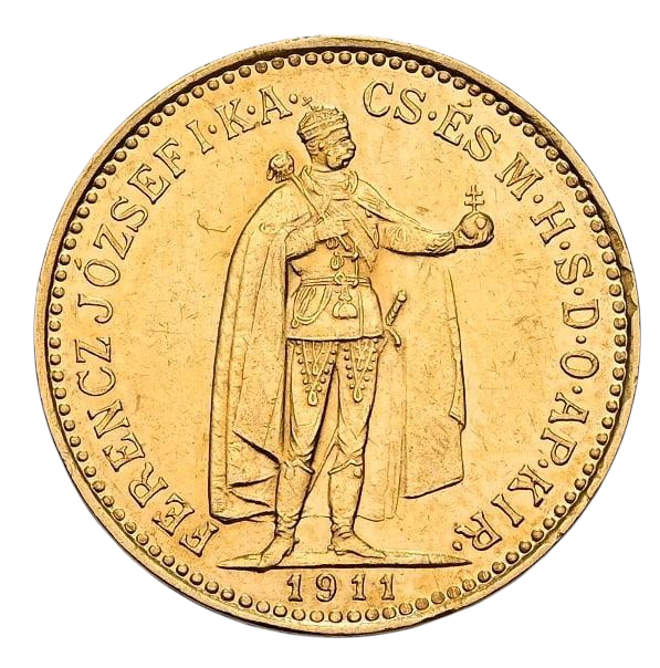 Zlatá mince - 10 Koruna F.J.I. ročník 1911 KB