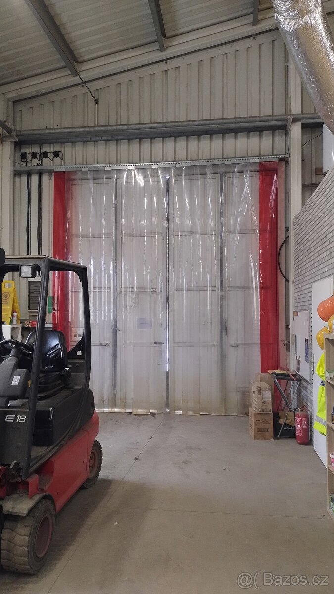 PVC clony, závěsy, tepelné clony, lamely