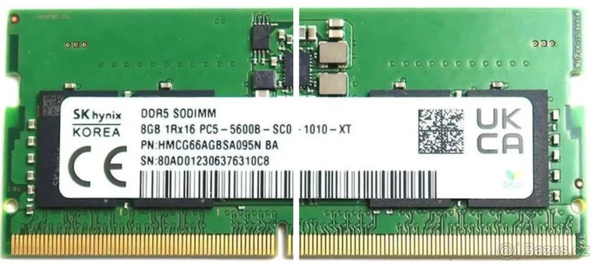 16 GB DDR5 RAM paměti do ntb