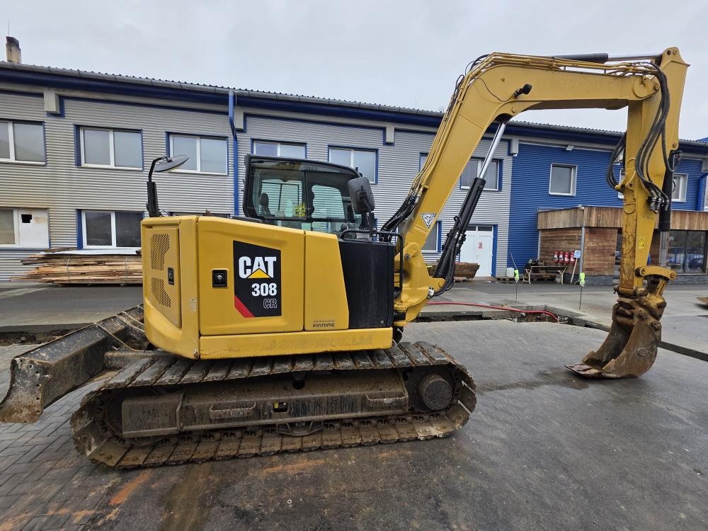 Pásový bagr CAT 308 CR, r.v. 2019, 3490 mth, 2x lžíce